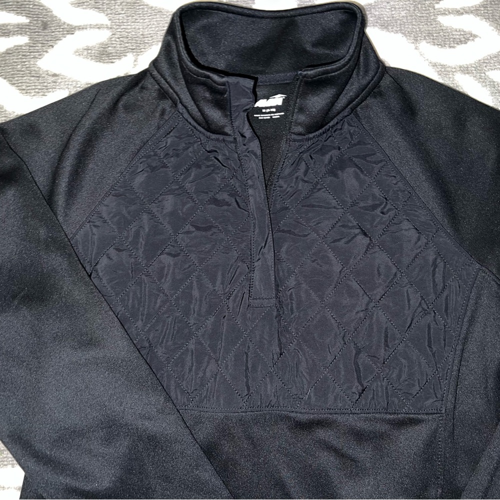 Size M 8/10 Avia Active Wear Quarter Zip Black Sweater - Picture 4 of 5